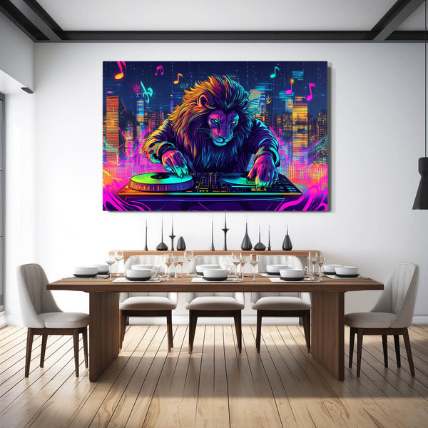 Lion Wall Art DJ Vibes | MusaArtGallery™