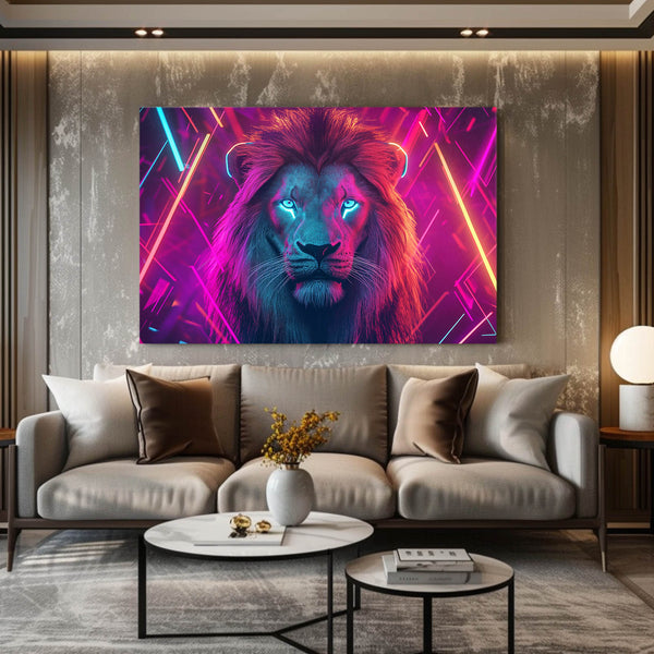 Lion Wall Art Electric Aura | MusaArtGallery™