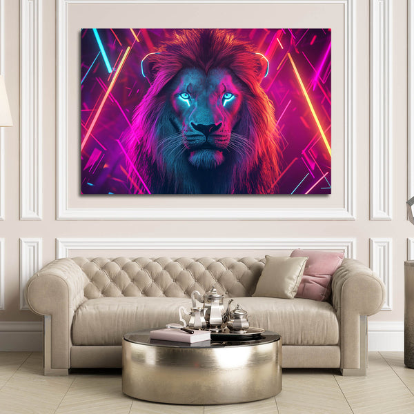 Lion Wall Art Electric Aura | MusaArtGallery™