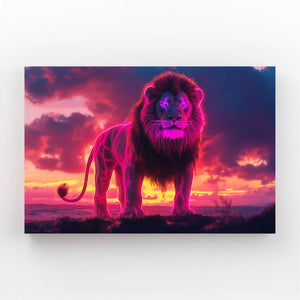 Lion Wall Art Electric Dawn | MusaArtGallery™