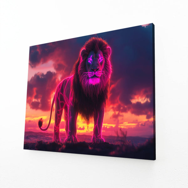 Lion Wall Art Electric Dawn | MusaArtGallery™