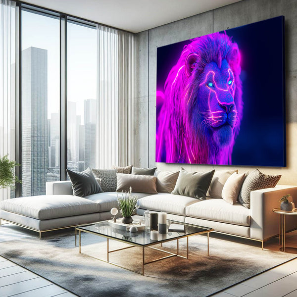 Lion Wall Art Electric Majesty | MusaArtGallery™