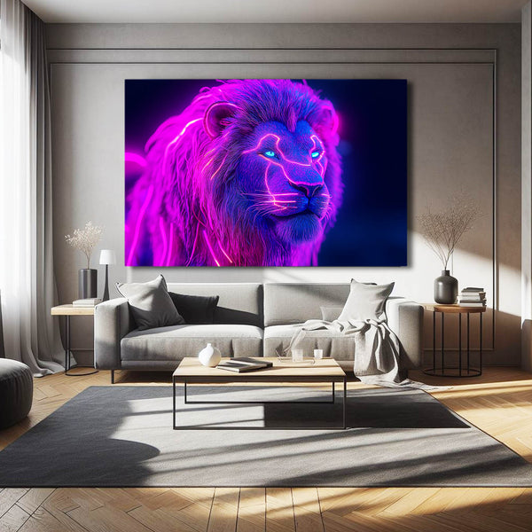 Lion Wall Art Electric Majesty | MusaArtGallery™