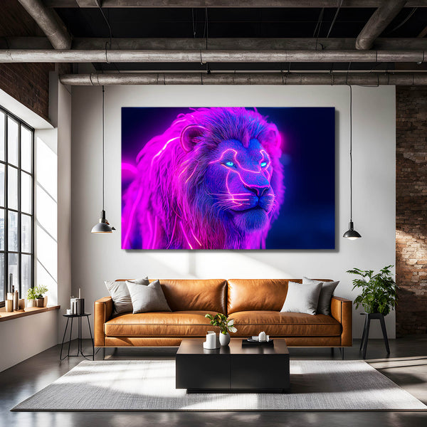 Lion Wall Art Electric Majesty | MusaArtGallery™