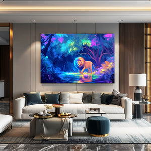 Lion Wall Art Enchanted Oasis | MusaArtGallery™