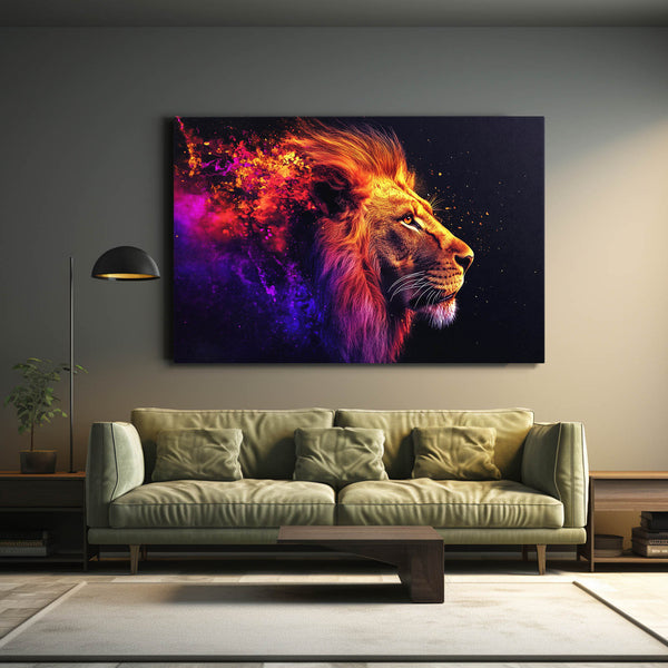 Lion Wall Art Fiery Elegance | MusaArtGallery™