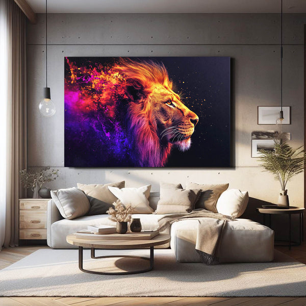 Lion Wall Art Fiery Elegance | MusaArtGallery™