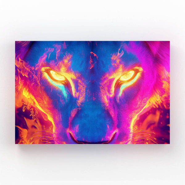 Lion Wall Art Fiery Gaze | MusaArtGallery™