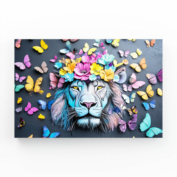 Lion Wall Art Floral Aura | MusaArtGallery™