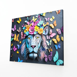 Lion Wall Art Floral Aura | MusaArtGallery™