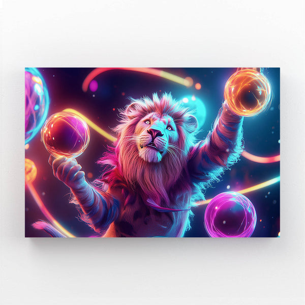 Lion Wall Art Galactic Juggler | MusaArtGallery™