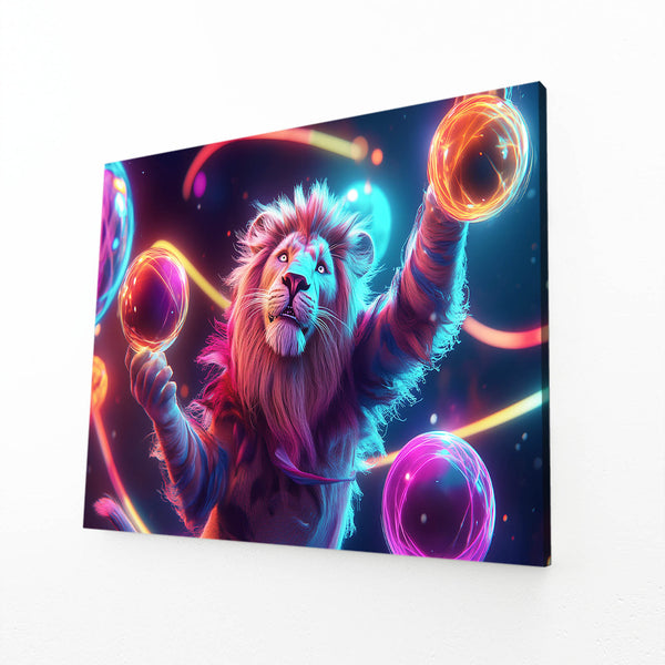 Lion Wall Art Galactic Juggler | MusaArtGallery™