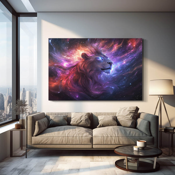 Lion Wall Art Galactic Majesty | MusaArtGallery™