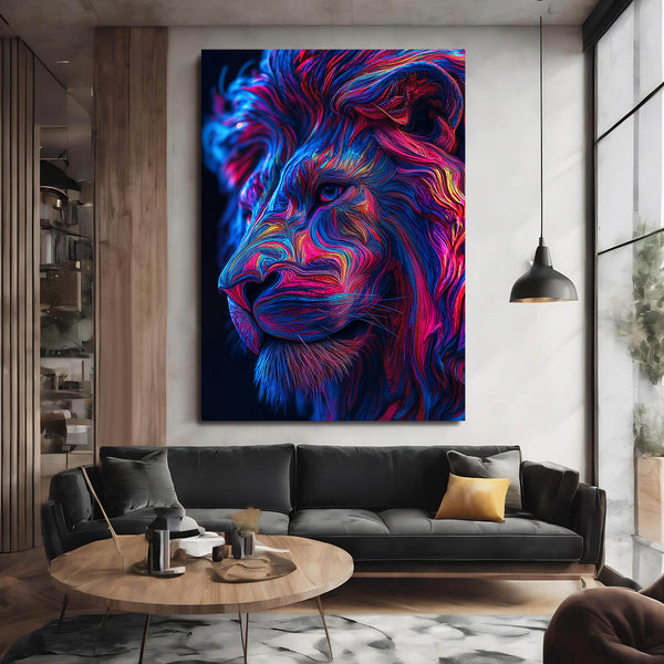 Lion Wall Art Glow | MusaArtGallery™