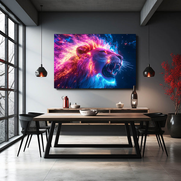 Lion Wall Art Inferno Glow | MusaArtGallery™