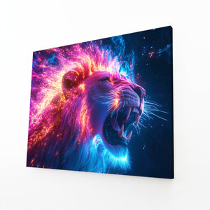 Lion Wall Art Inferno Glow | MusaArtGallery™