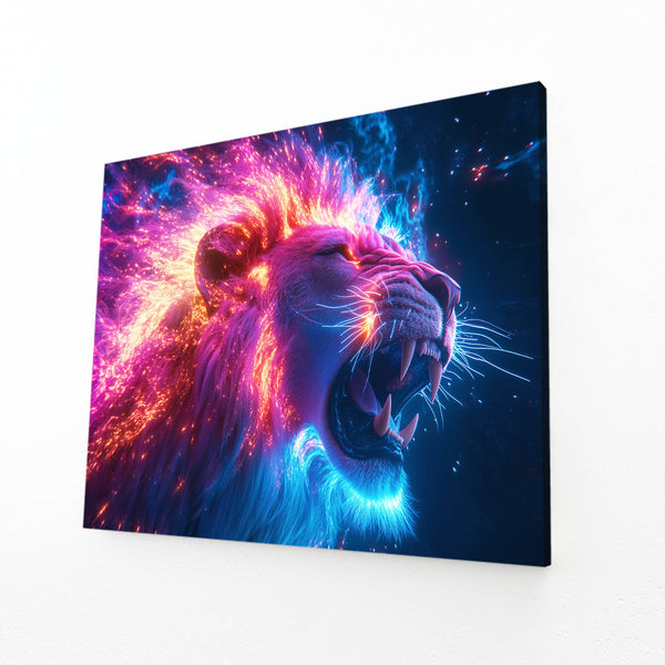 Lion Wall Art Inferno Glow | MusaArtGallery™