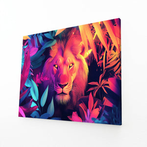 Lion Wall Art Jungle Glow | MusaArtGallery™