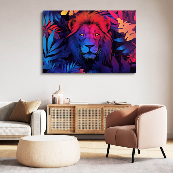 Lion Wall Art Midnight Glow | MusaArtGallery™