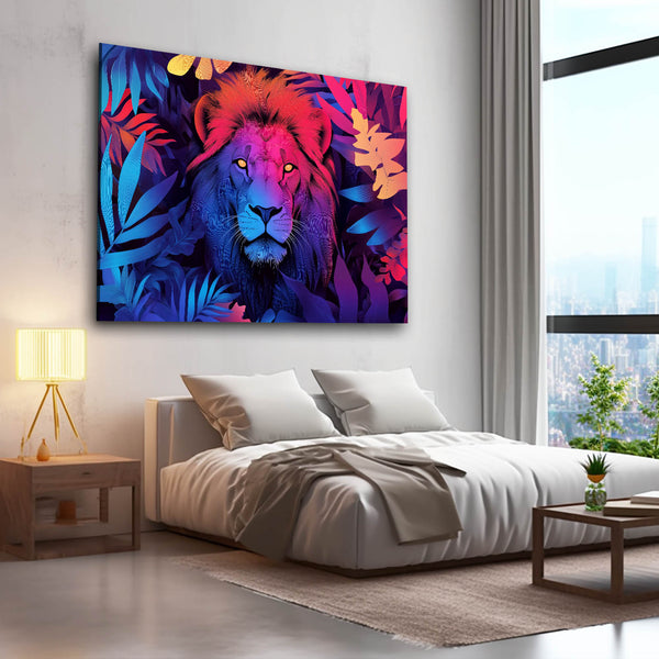 Lion Wall Art Midnight Glow | MusaArtGallery™