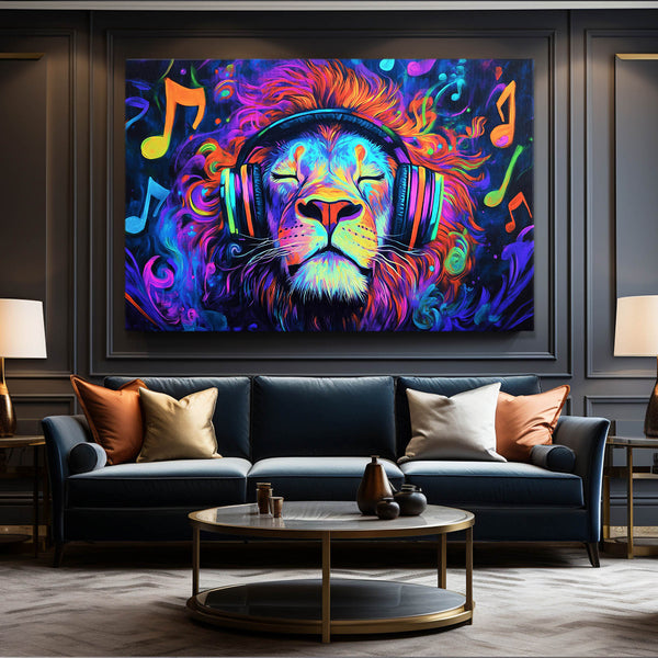 Lion Wall Art Musical Vibes | MusaArtGallery™