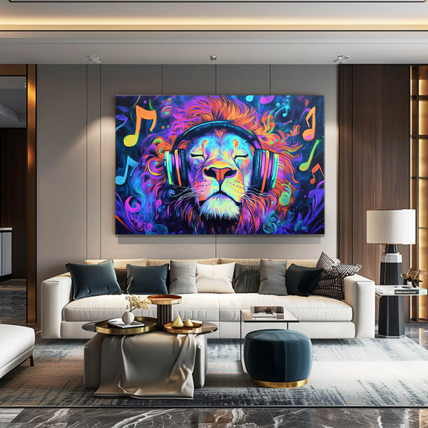 Lion Wall Art Musical Vibes | MusaArtGallery™