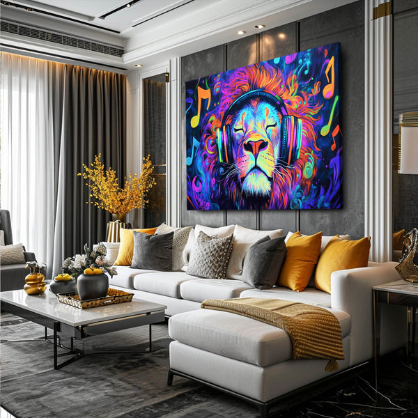 Lion Wall Art Musical Vibes | MusaArtGallery™