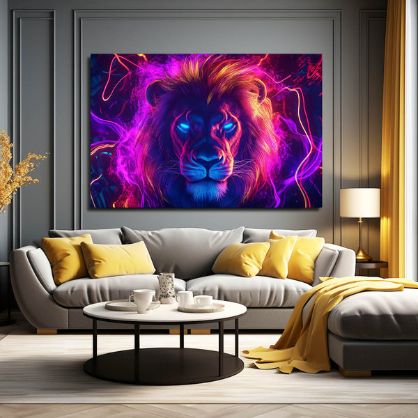 Lion Wall Art Mystic Glow | MusaArtGallery™