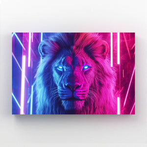 Lion Wall Art Neon Blaze | MusaArtGallery™