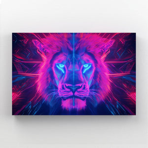 Lion Wall Art Neon Majesty | MusaArtGallery™