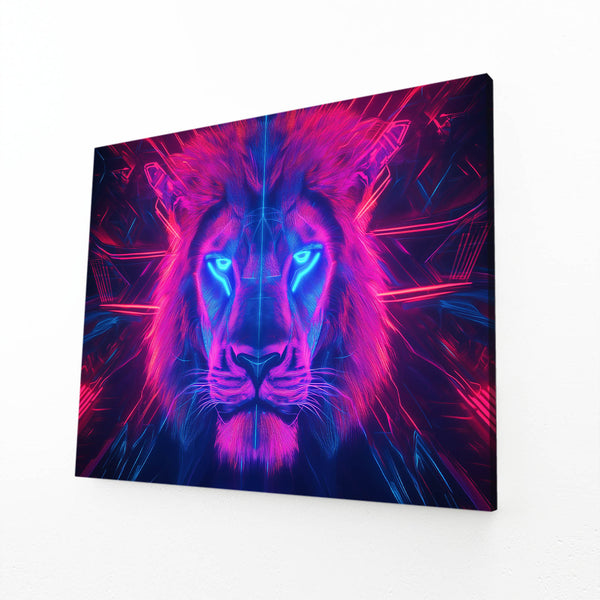 Lion Wall Art Neon Majesty | MusaArtGallery™