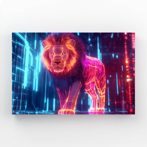 Lion Wall Art Neon Realm | MusaArtGallery™