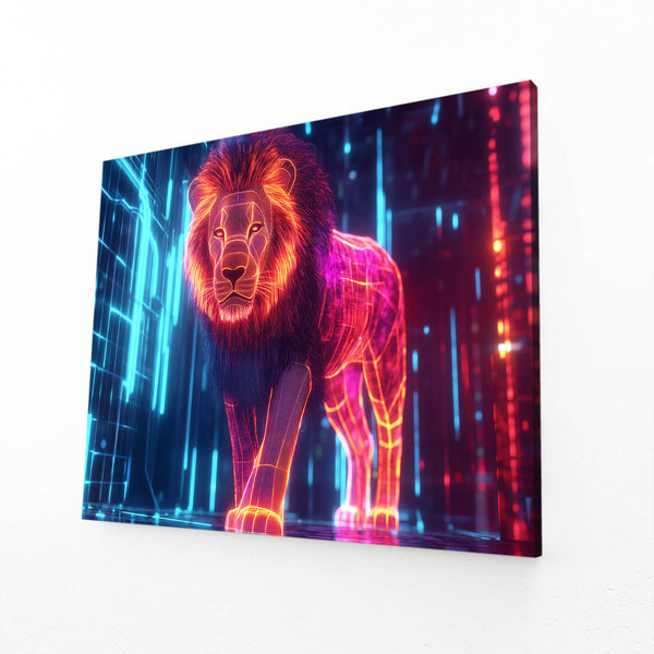 Lion Wall Art Neon Realm | MusaArtGallery™