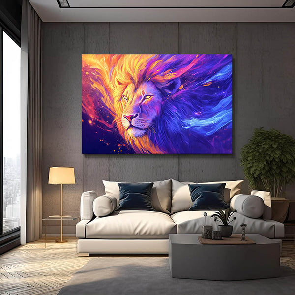 Lion Wall Art Radiant Blaze | MusaArtGallery™