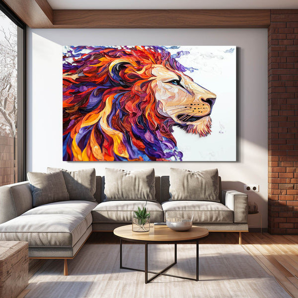 Lion Wall Art Regal Colors | MusaArtGallery™