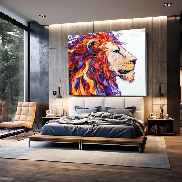 Lion Wall Art Regal Colors | MusaArtGallery™