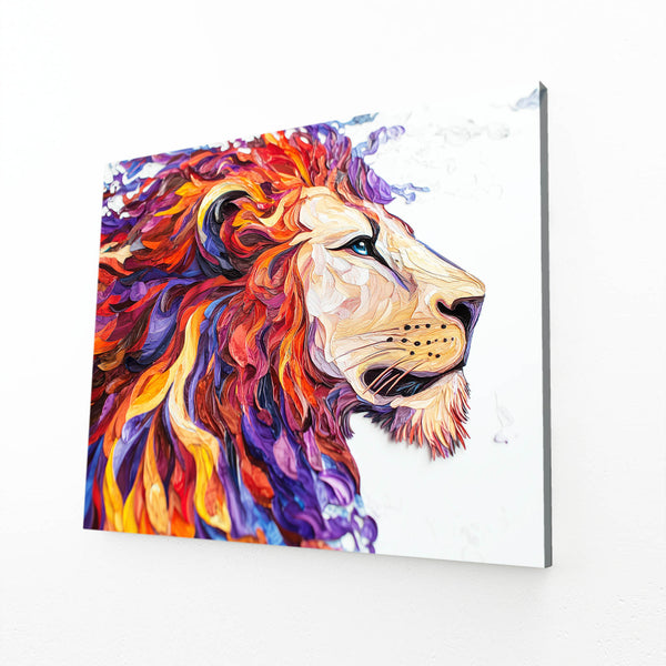 Lion Wall Art Regal Colors | MusaArtGallery™