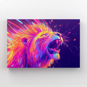 Lion Wall Art Roaring Blaze | MusaArtGallery™