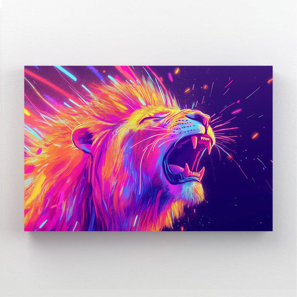 Lion Wall Art Roaring Blaze | MusaArtGallery™