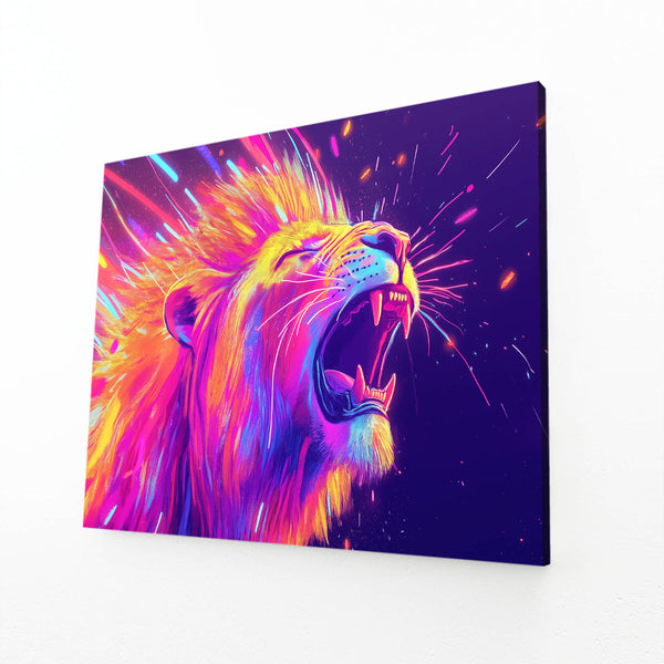 Lion Wall Art Roaring Blaze | MusaArtGallery™