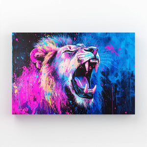 Lion Wall Art Roaring Canvas | MusaArtGallery™