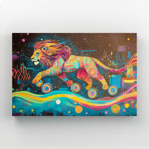 Lion Wall Art Roller Style | MusaArtGallery™