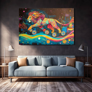 Lion Wall Art Roller Style | MusaArtGallery™