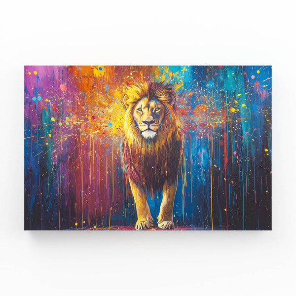 Lion Wall Art Splatter Majesty | MusaArtGallery™