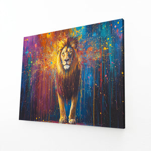 Lion Wall Art Splatter Majesty | MusaArtGallery™