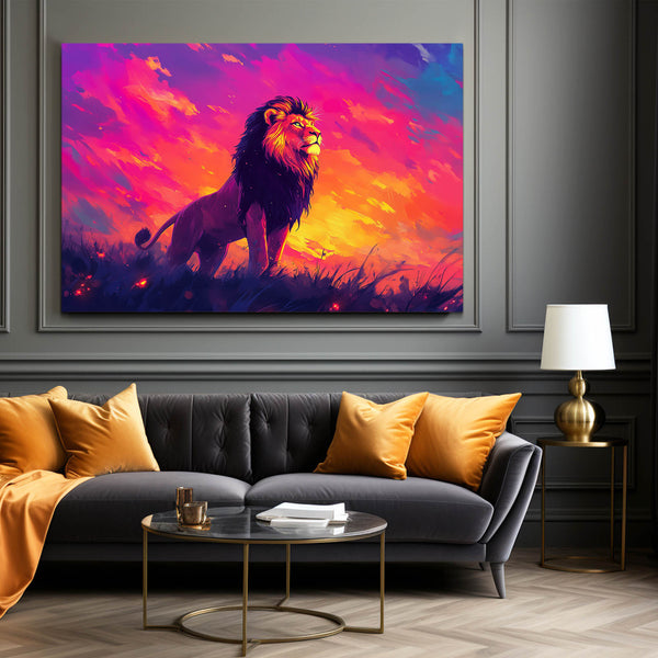 Lion Wall Art Sunrise Majesty | MusaArtGallery™