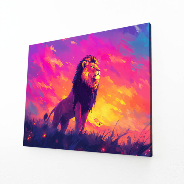 Lion Wall Art Sunrise Majesty | MusaArtGallery™