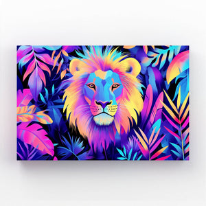 Lion Wall Art Tropical Glow | MusaArtGallery™