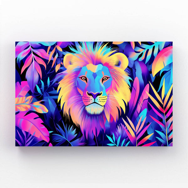 Lion Wall Art Tropical Glow | MusaArtGallery™