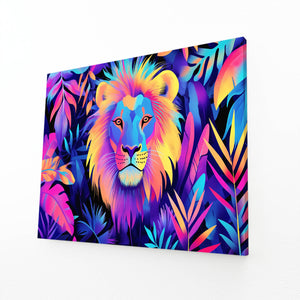 Lion Wall Art Tropical Glow | MusaArtGallery™